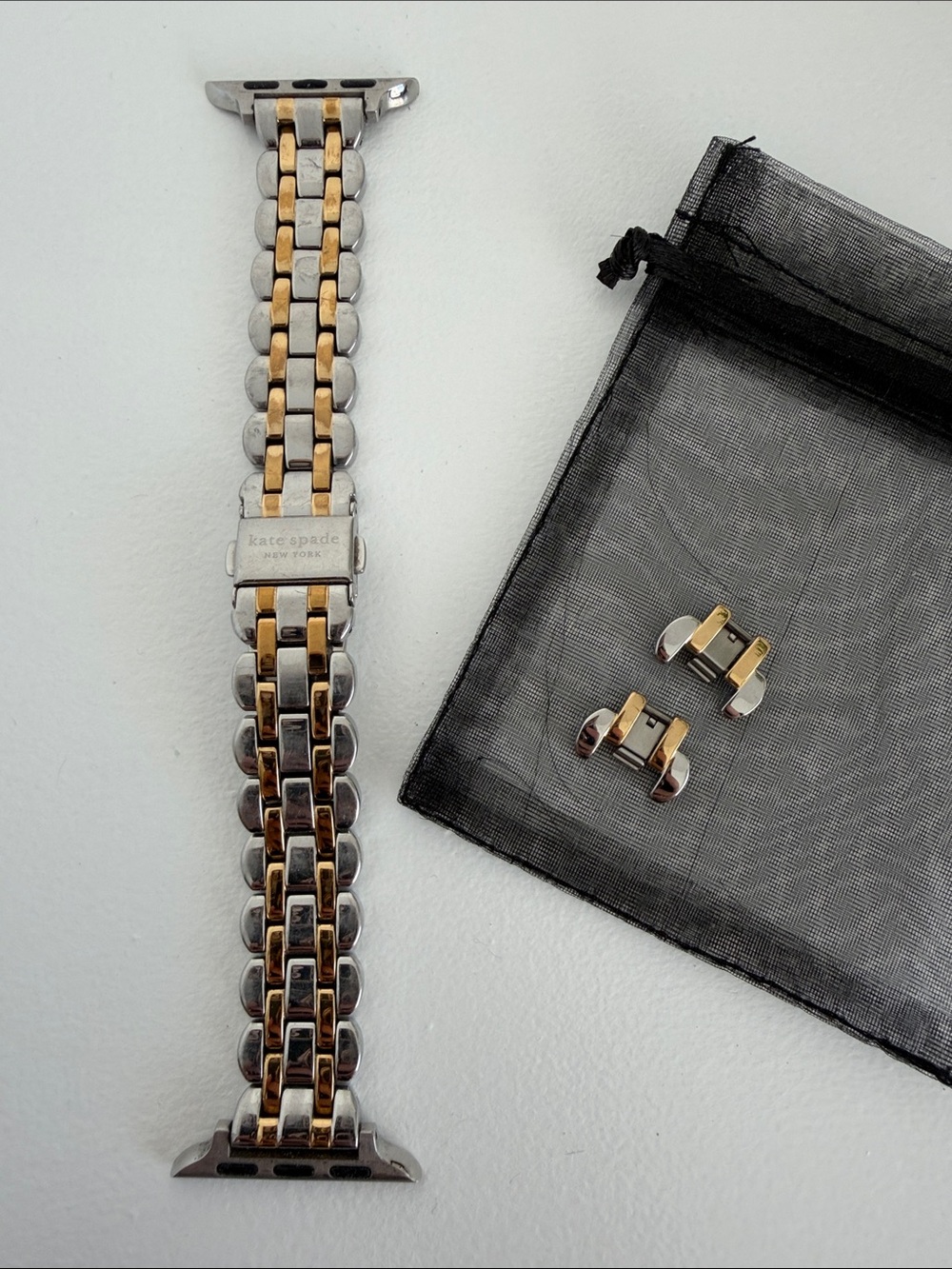 kate spade Two-Tone Gold and Silver Bracelet Apple Watch Band with Adapters